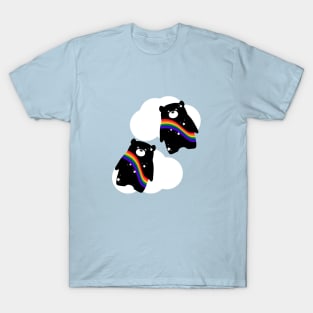 Rainbow bears in the cloud T-Shirt